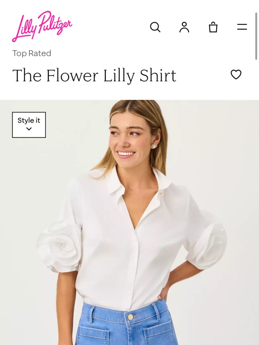 NWT The Flower Lilly Shirt- Lilly Pulitzer
